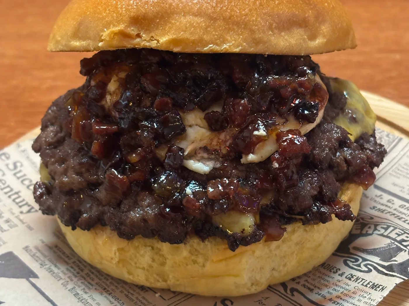 La Cabrona — Beef, goat cheese, bacon jam